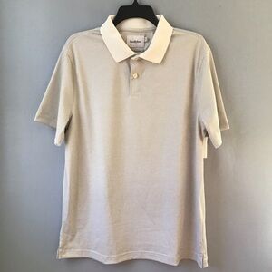 NWT Goodfellow & Co Men’s Classic Stripes Light Gray Polo Shirt size Large